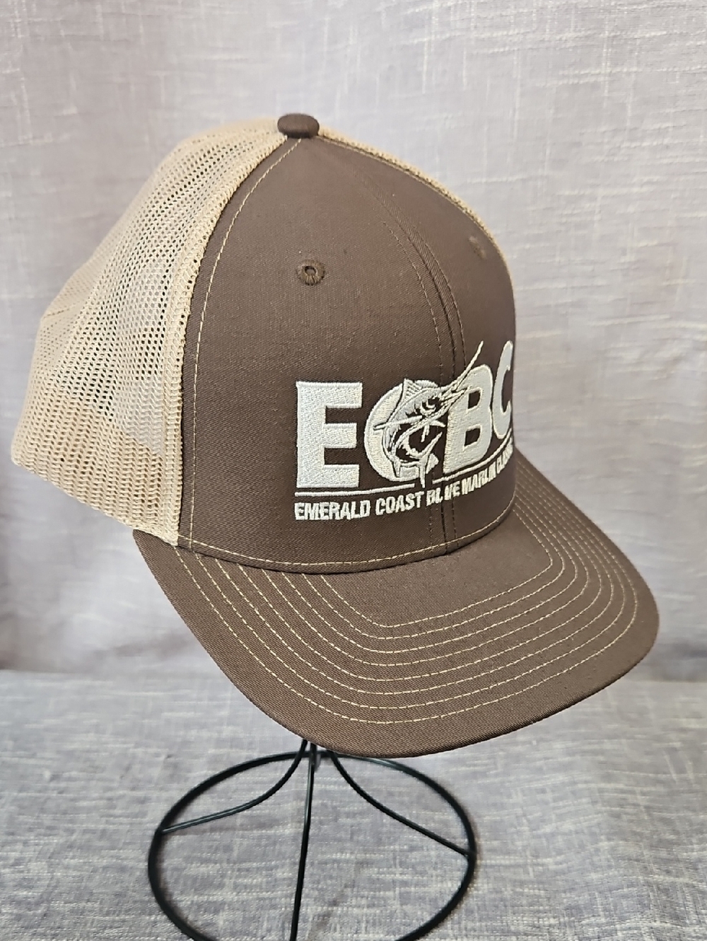 ECBC Brown and Tan Mesh Trucker Hat